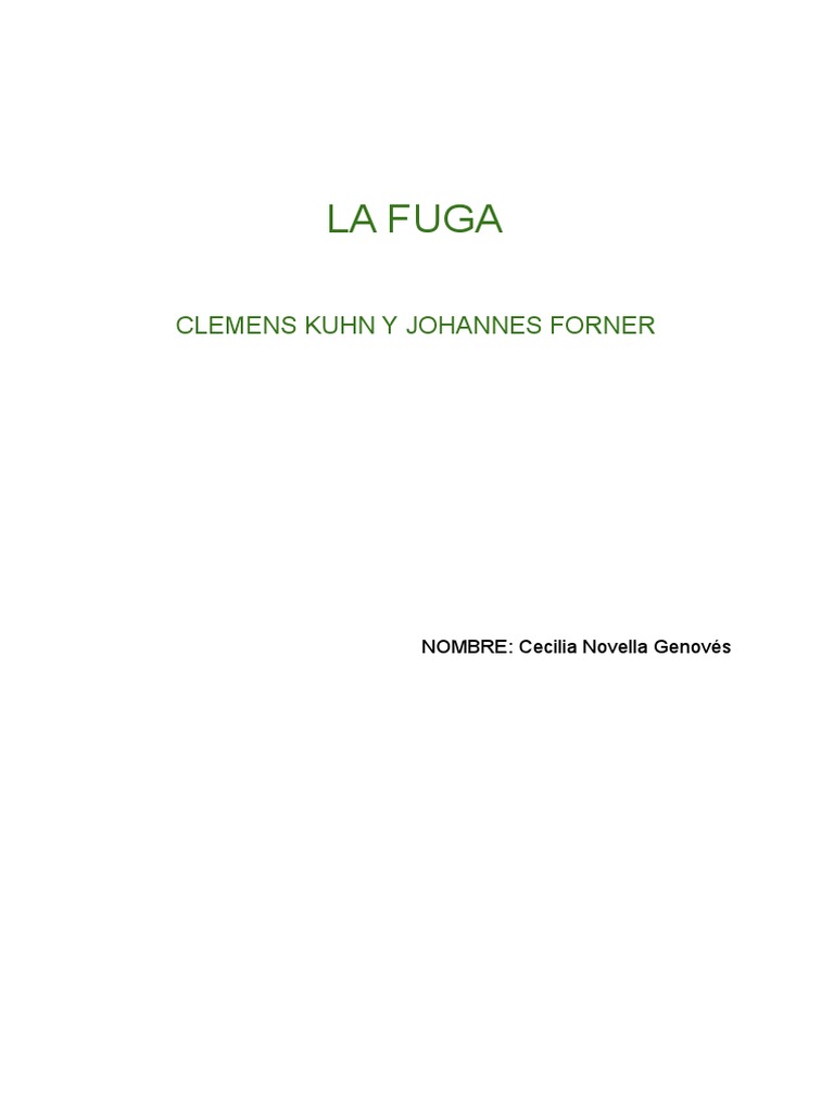 Estructura y Técnicas de la Fuga Musical | PDF | Armonía | Formas musicales