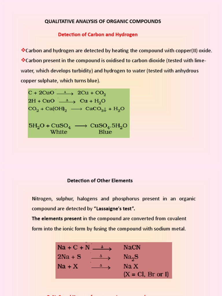 Quantitative Analysis Of Organic Compounds Pdf