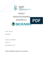 Analiza Activitate de Productie Biofarm