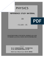 Physics Class Ix Reference Study Material