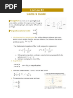 Lecture #2: C Camera Model