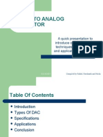 Digital to Analog Convertor Techniques