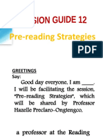 SESSION GUIDE 12 Pre Reading Strategies
