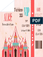 Red and Beige Illustrative Fun Circus Ticket