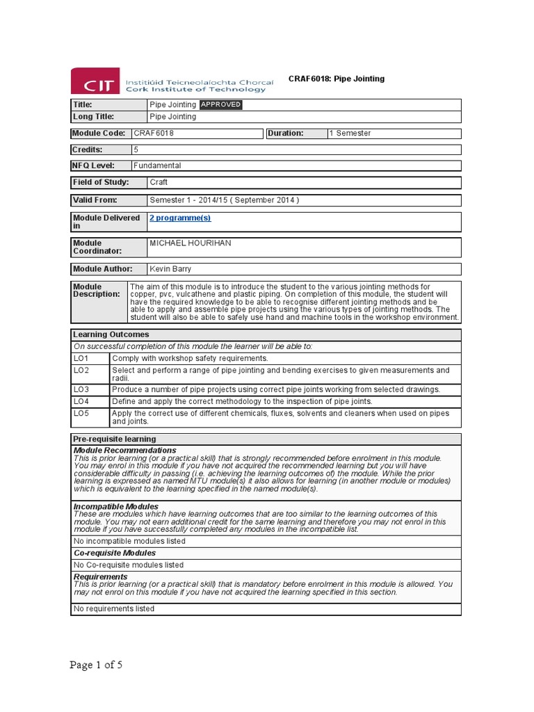 Pipe Jointing An Introduction to Copper, PVC, Vulcathene and Plastic