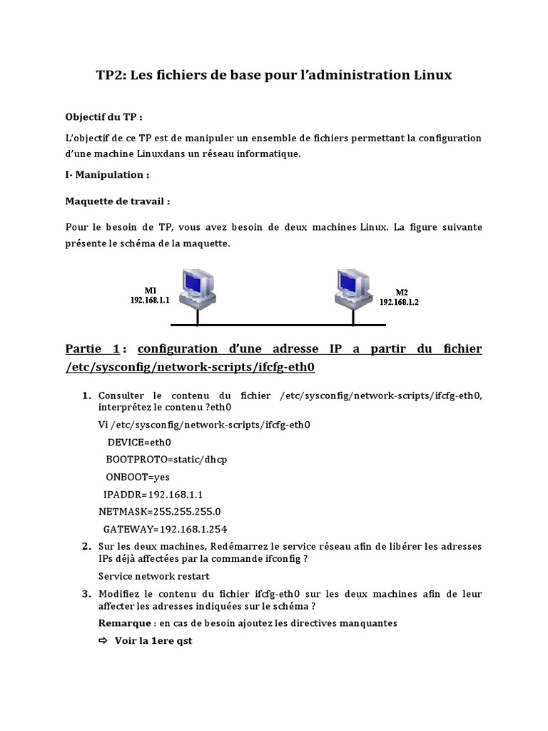 Configuration réseau sous Linux | PDF | Système de noms de domaines ...