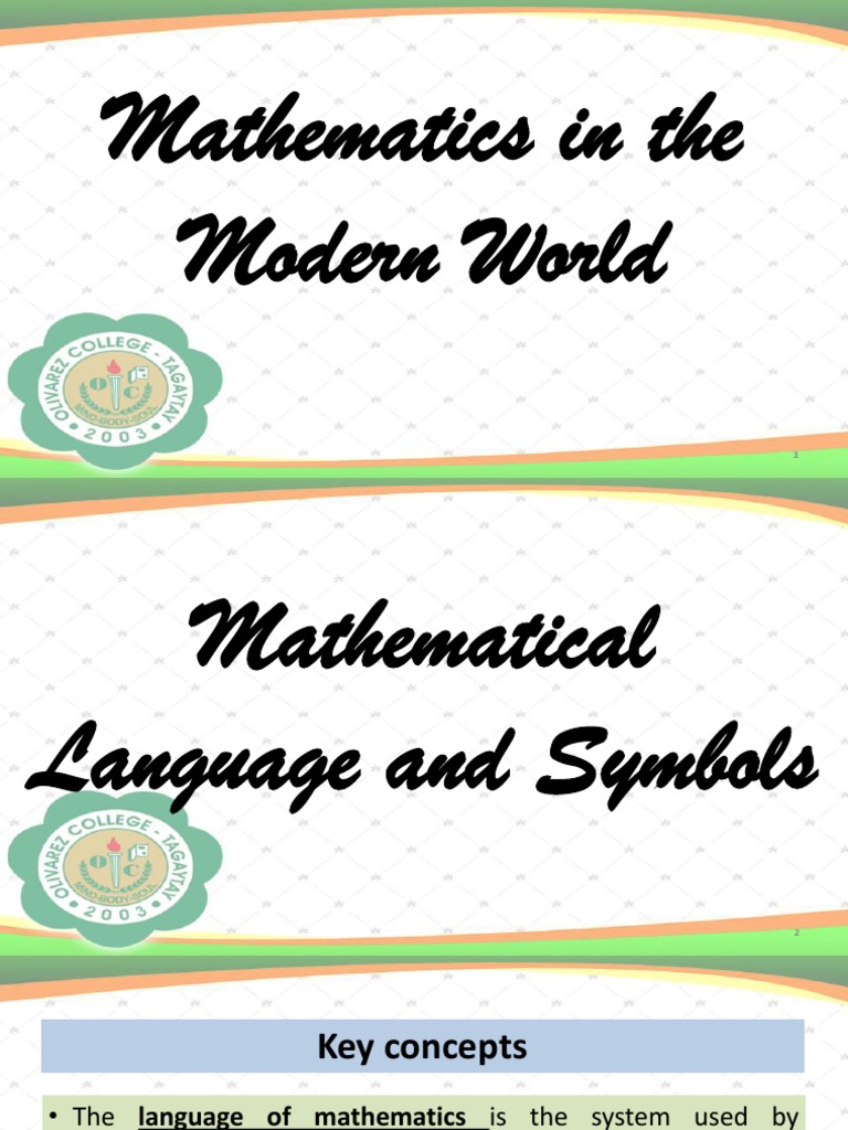 Week 3 Mathematical Language and Symbols | PDF | Summation ...
