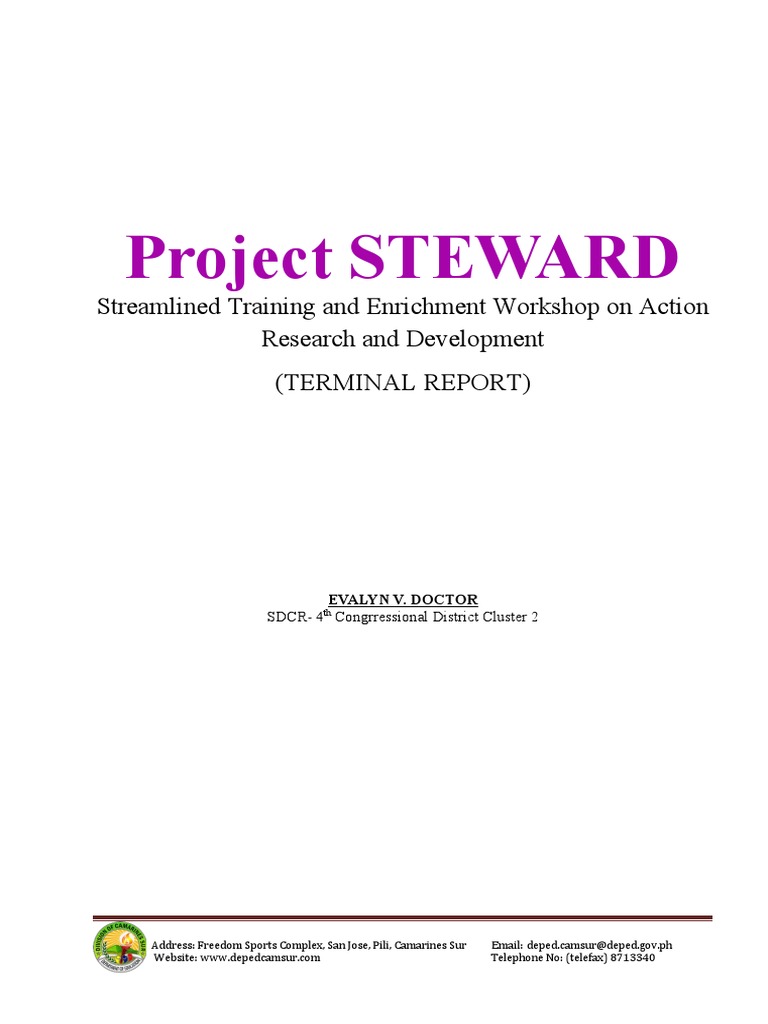 Terminal Report Project Steward 4TH Distict Cluster 2 | PDF ...
