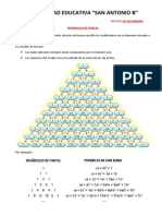 Triángulo de Pascal y coeficientes binomiales