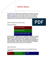 Adverb & Adjective Clauses and Conjunctions