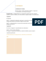 Regulamento interno de saúde e segurança para panificadora