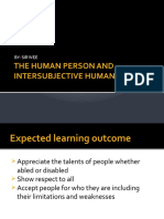 The Human Person and Intersubjective Human Relation