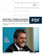 Sergio Massa - Ningún Mal Resultado en Un Partido Me Va A Sacar de La Pelea Por Bajar La Inflación