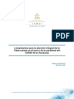 Lineamientos para La Atención Integral de La Tuberculosis en El Marco de La Pandemia Del COVID-19 en Honduras