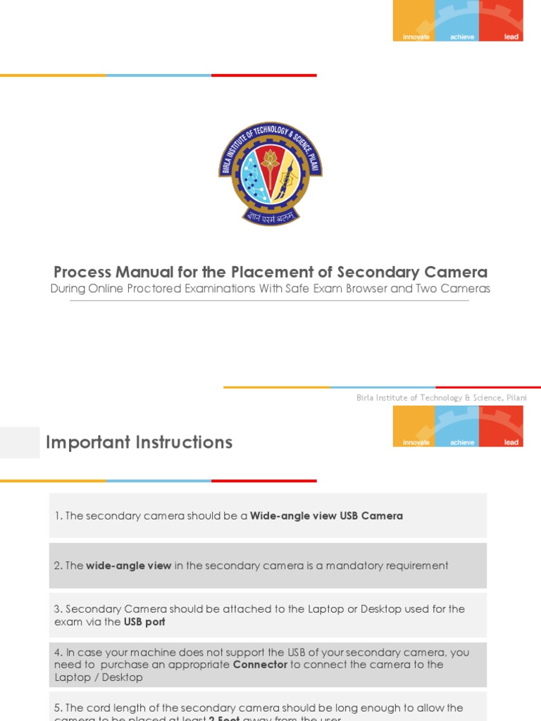 Secondary Camera Setup for Online Exams | PDF | Camera | Laptop