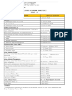 Kalender Akademik Semester 2 (Kelas 12)