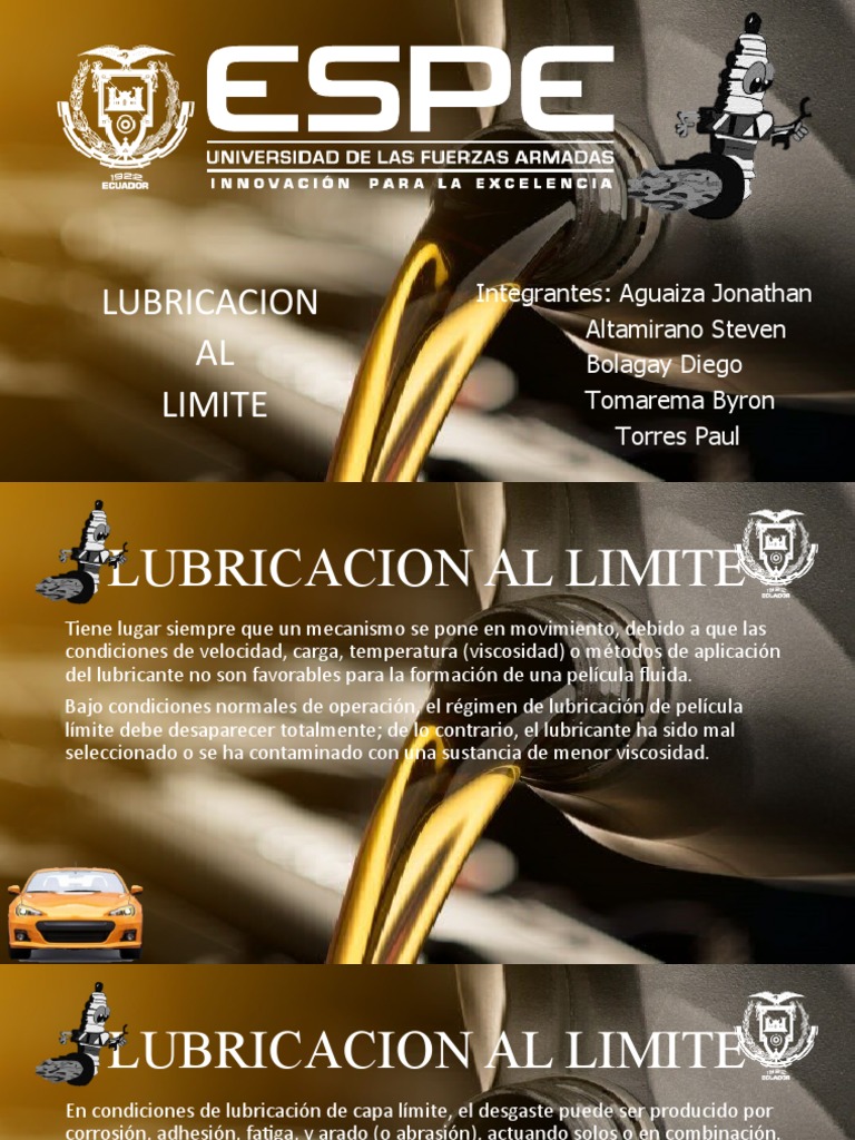 Lubricación al Límite: Tipos y Efectos | PDF | Lubricante | Corrosión