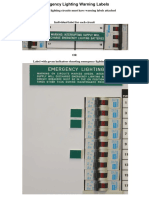 Emergency Lighting Circuit Warning Labelling