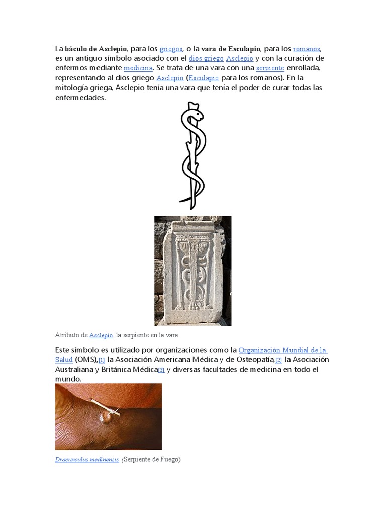 Bara de Esculapio | PDF