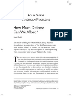 How Much Defense Can We Afford?: F G A P
