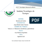 Tarea No. 5. - Relaciones Volumétricas y Gravimétricas