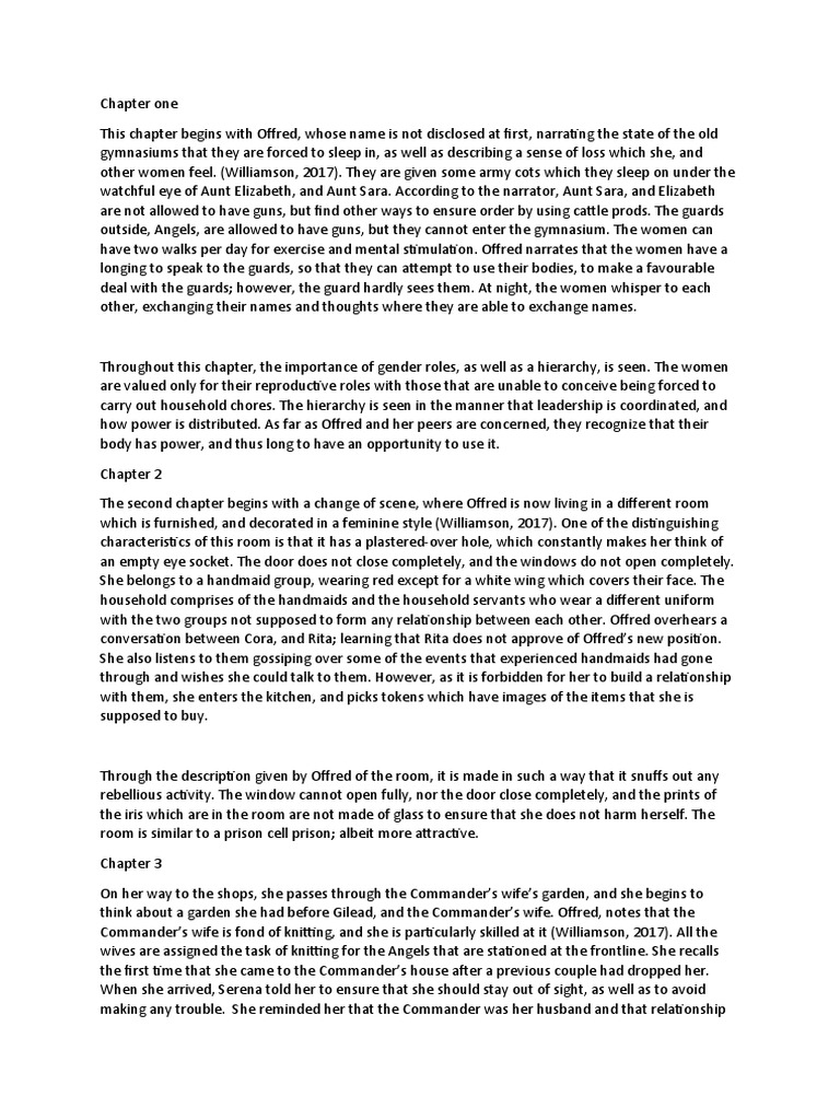 Tha Handmaid's Tale Summary Anouk PDF