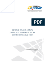Informe Estado Actual de Instalaciones en El Secap Centro Operativo Tena