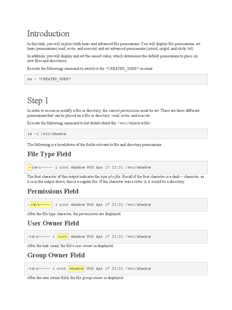 Understanding /etc/shadow Permissions | PDF | Computer Data Storage ...