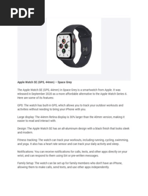 Apple Watch SE (GPS, 44mm)