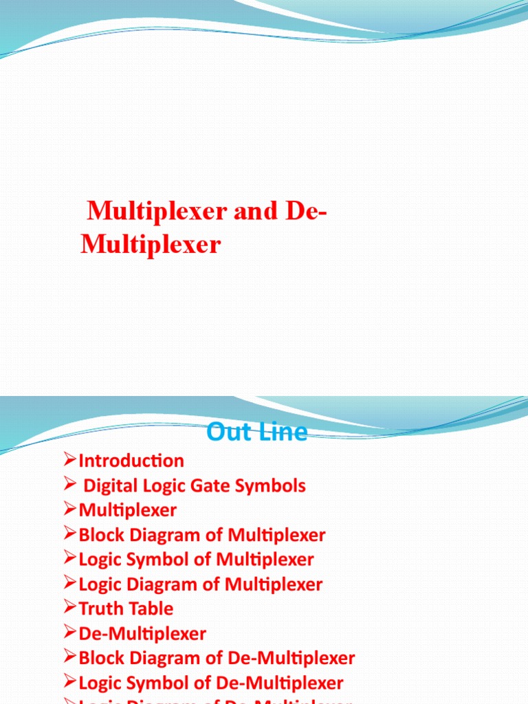 Multiplexer & De-Multiplexer Guide | PDF | Digital Technology ...