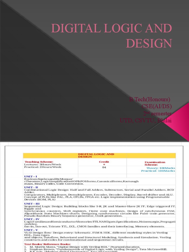 Digital Logic and Design | PDF | Logic Gate | Boolean Algebra