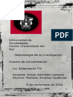 Cuadro de Concentración de Tipos de Investigación