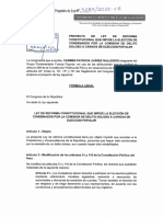 PL para Evitar Que Condenados Por Delito Doloso Postulen A La Presidencia