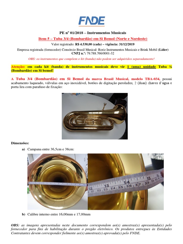 5tuba em Si Bemol | PDF | Tuba | Instrumentos musicais