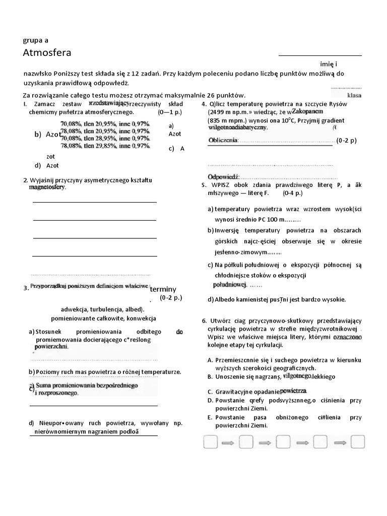 Sprawdzian Atmosfera Oblicza Geografii Zakres Rozszerzony Pdf