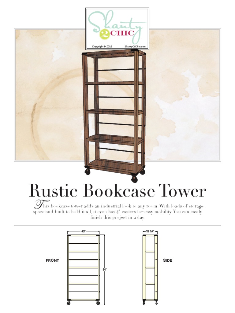 Industrial Cart Bookcase PDF Screw Bookcase