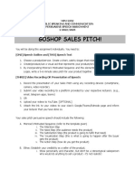 Task Sheet - Sales Pitch - Persuasive Speech
