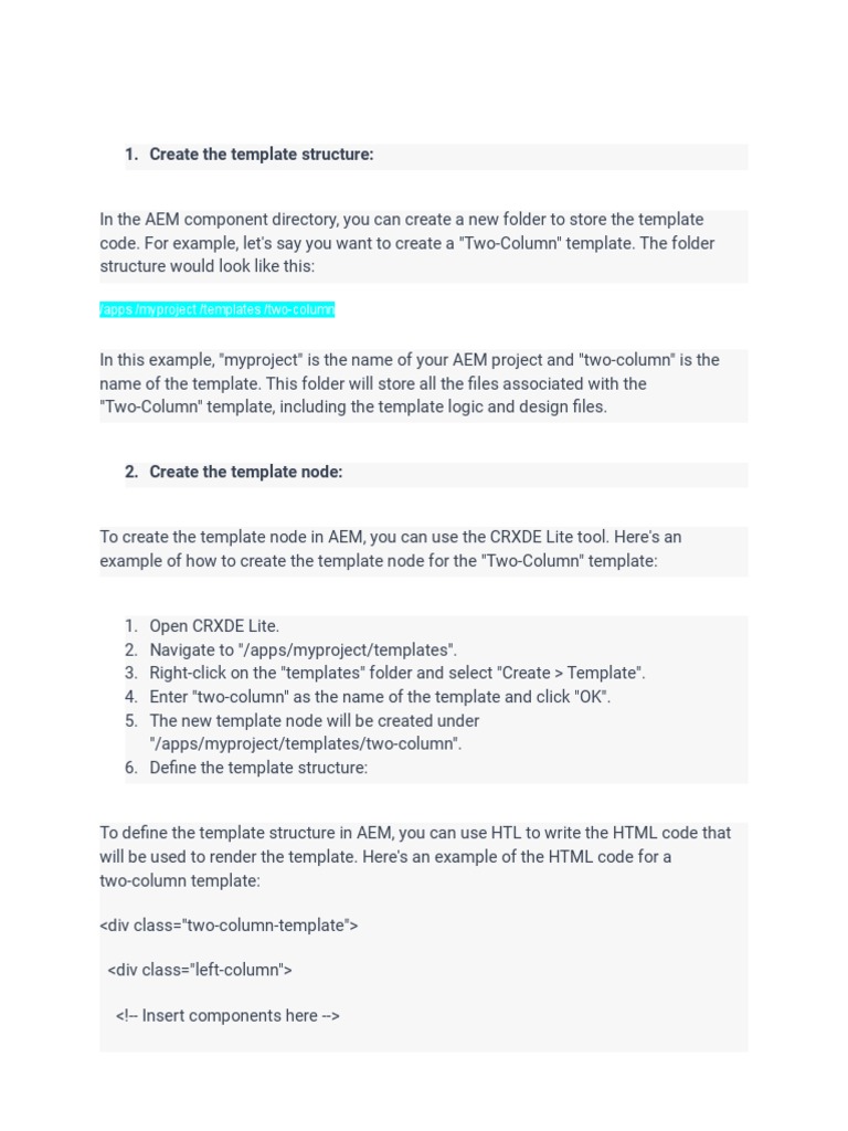 Create Template | PDF | Directory (Computing) | Software