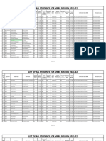 MBBS All Applicants List For Session 2021 22