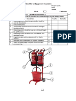 Checklist For Equipment Inspection Fire Extinguisher