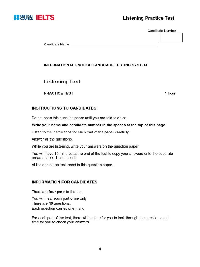 Ielts Academic Test Pdf