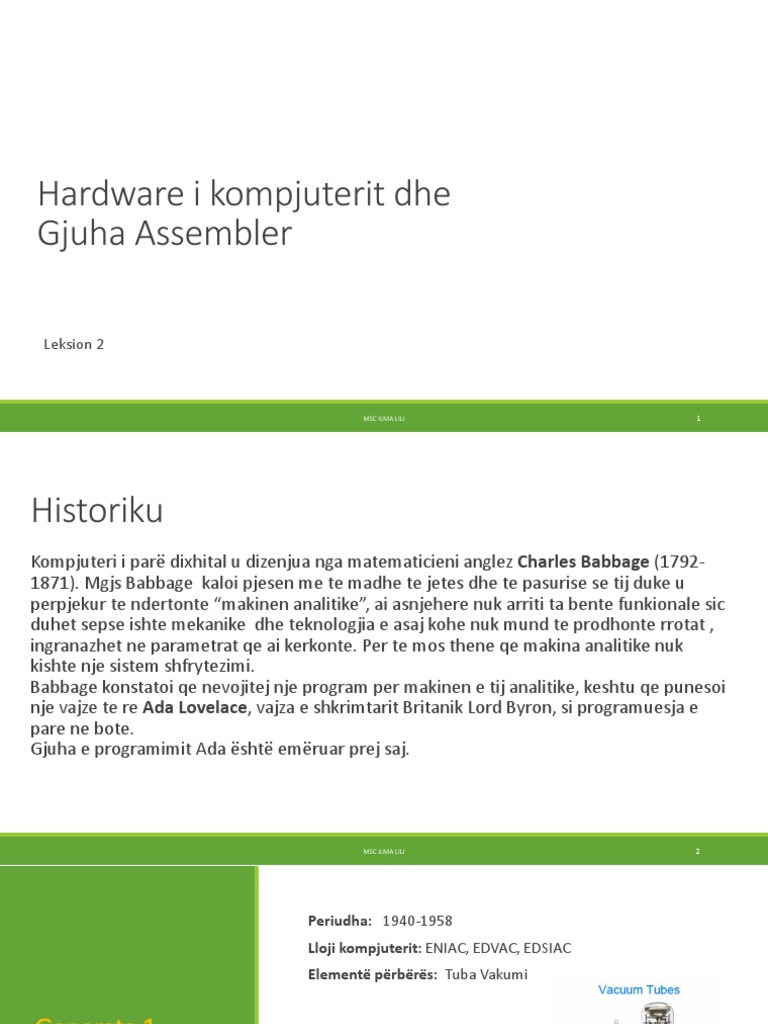 Leksion 2 hardware dhe gjuha assembler pdf