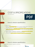 Cost & Specifications - 08