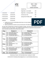2011 - 2012 Academy Schedule