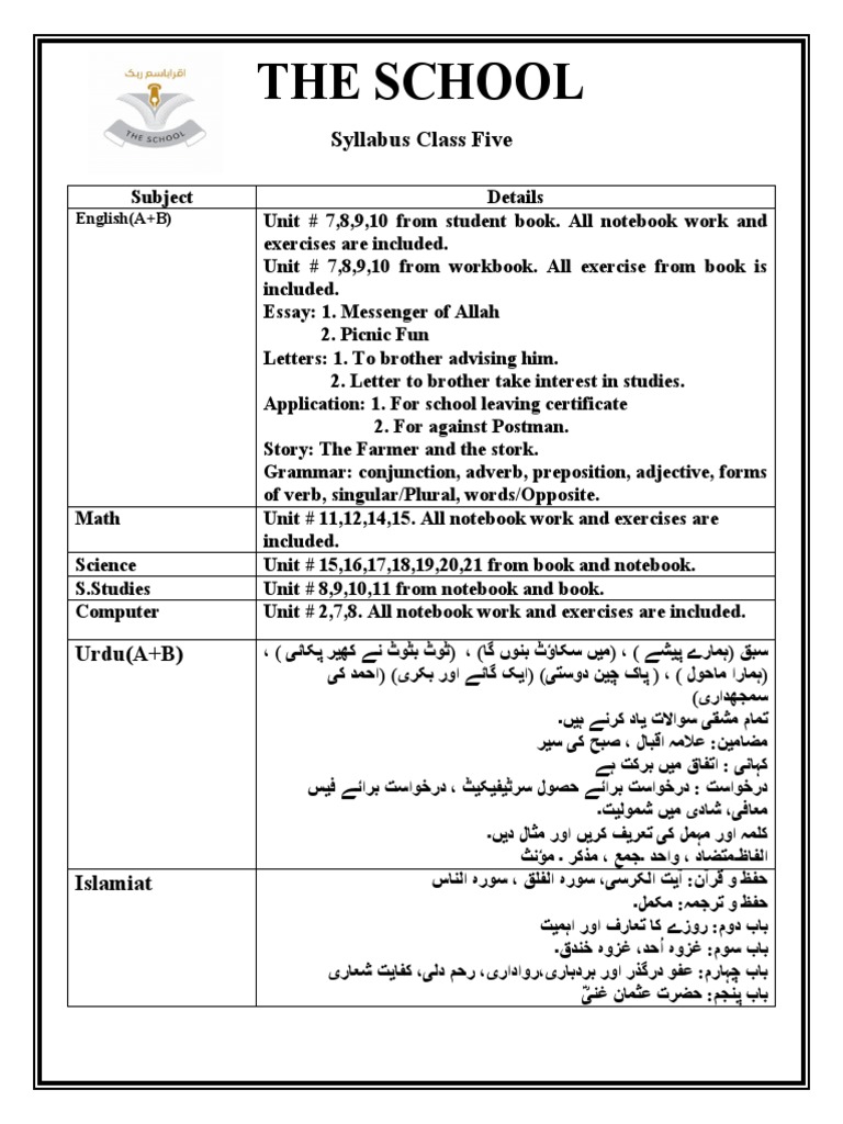 Class 5 | PDF