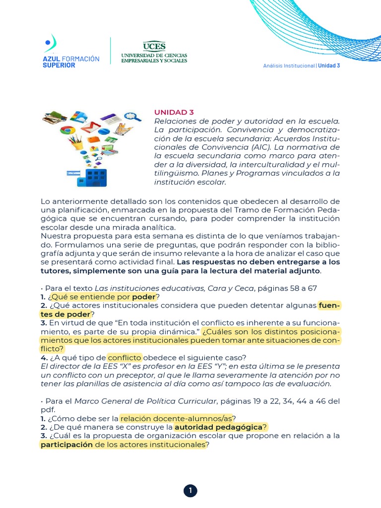 Análisis de Poder y Autoridad Escolar | PDF | Inclusión (Educación ...