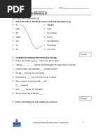 Language Test 3a Upbeat 3