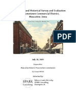 Architectural and Historical Survey of Downtown Muscatine, Iowa