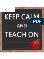 Keep Calm and Teach on Printable