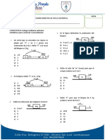 Examen de Física Elemental del Segundo Año IV Bimestre